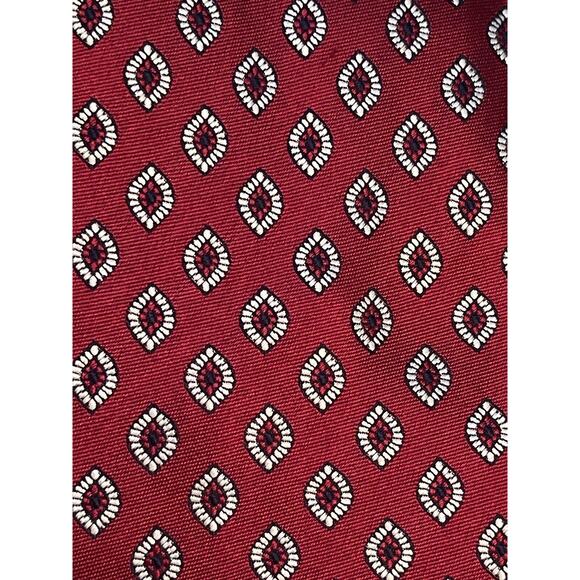 Jos. A. Bank Executive Collection Red Blue 100% Silk Mens Neck Tie Made In China - Picture 9 of 9